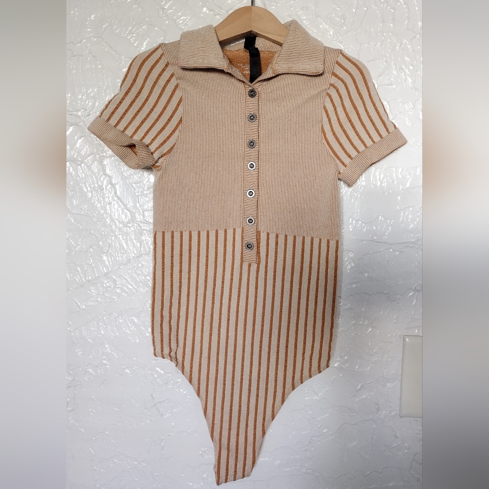 Urban Outfitters Out From Under Striped Women's Thong Bodysuit size XS/S EUC